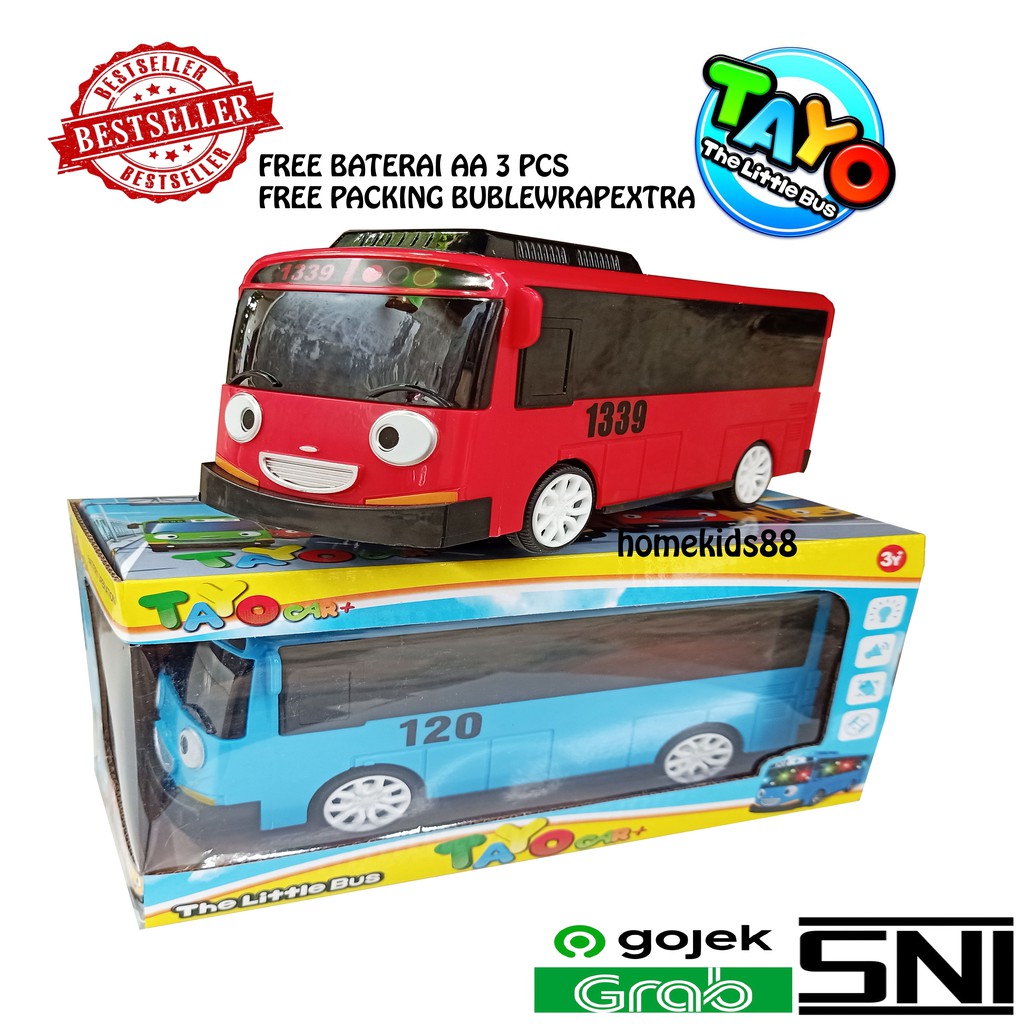 Mainan Anak Bus Bis Tayo Mobil Tayo Musik Lampu Tayo FREE BATERAI TERMURAH