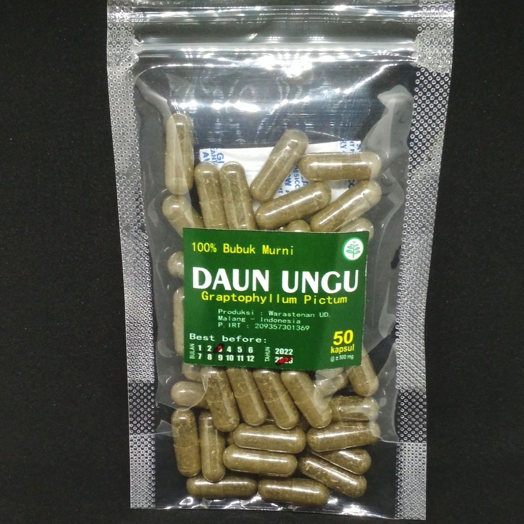 DAUN UNGU 50 KAPSUL / OBAT WASIR