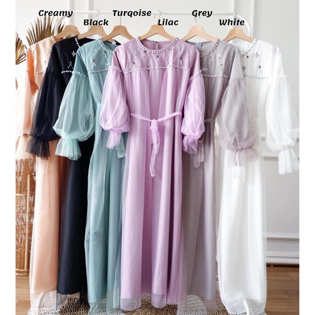 [ORI] Shandrina Tile Dress ld 110 Tile Full Keliling Full Furing Brukat Jumbo/Dress Payet Maxy Mayung Lebar Kondangan Muslimah Lebaran