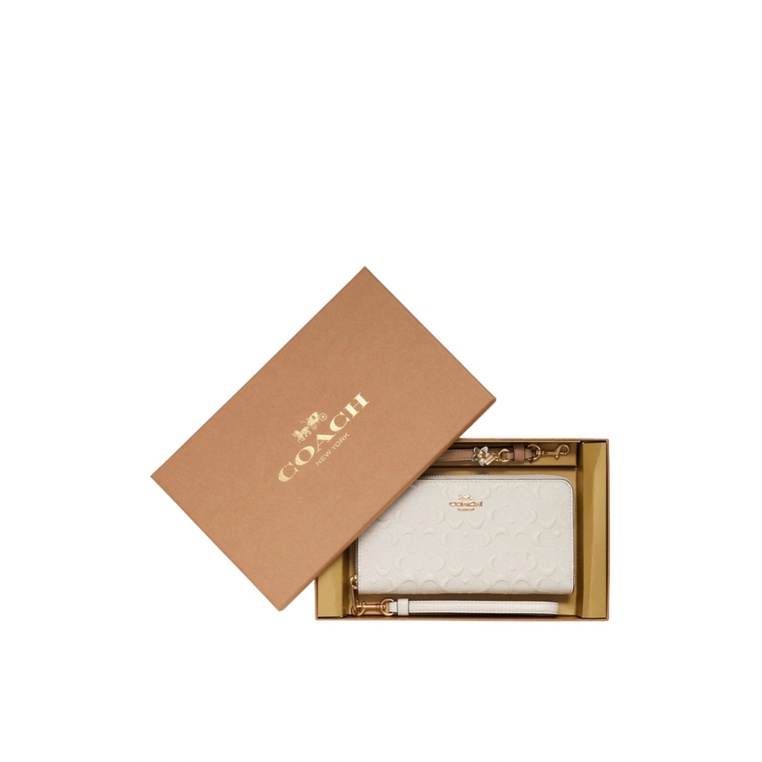 COACH Boxed Long Zip Around Wallet In Signature Leather