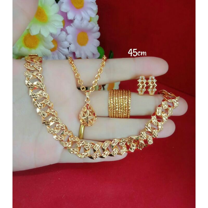 Set perhiasan termurah/set anti karat/lapis emas 18k