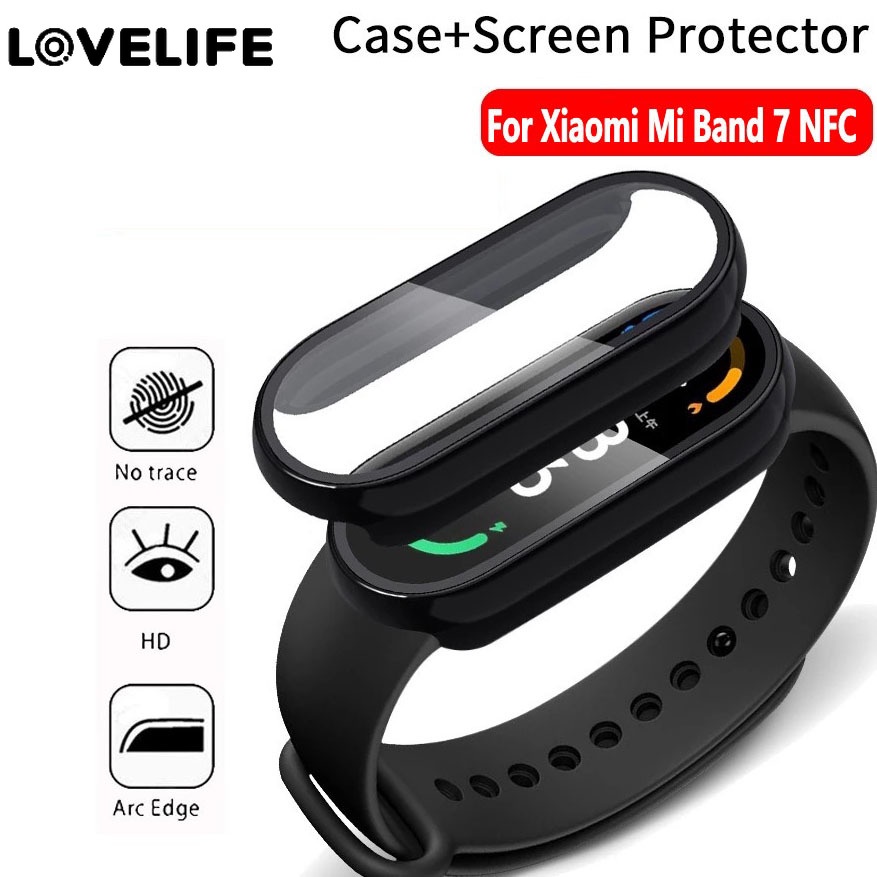 1 Pc Film Pelindung Layar 2 In 1 Anti Gores Untuk Mi Band 7 / 7NFC