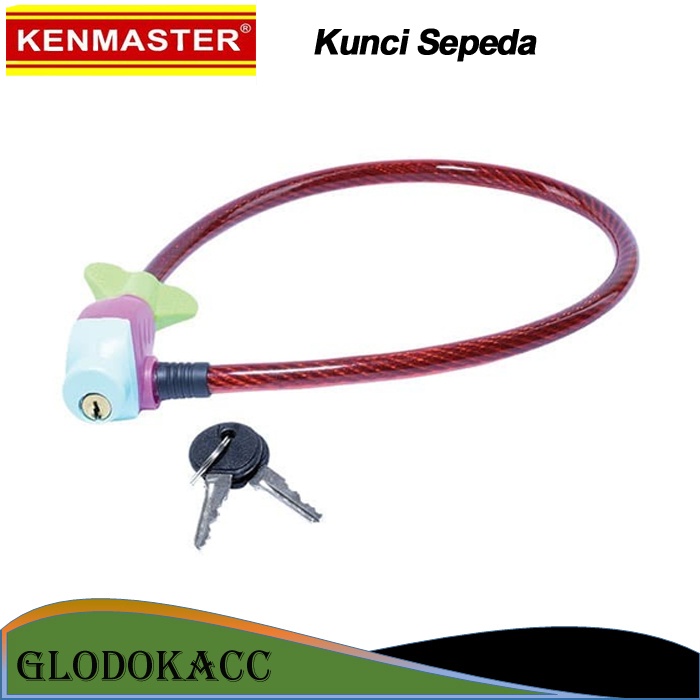 Kunci Sepeda Kabel Fish Head / Kenmaster Kunci Sepeda