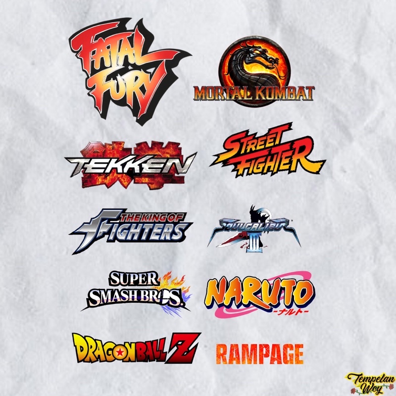

Stiker Sticker Game Fighting Vinyl untuk Laptop, Koper Anti air
