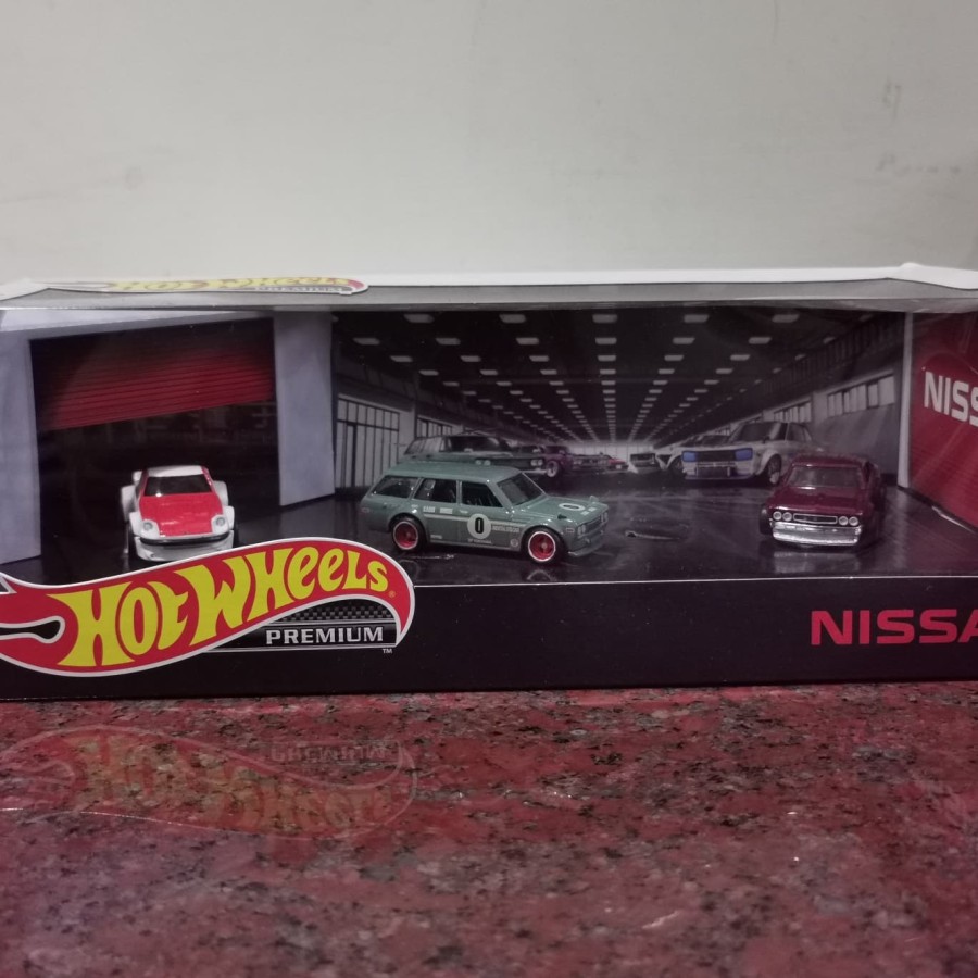 Diecast Hot Wheels Nissan Diorama Premium garage Box MINUS TANPA AERO LIFT hotwheels Mobil Mainan Anak