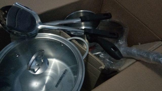 Panci Set 6 Pcs Bougenville Golden Flying Fish Cookware Set Stainless Steel Tebal