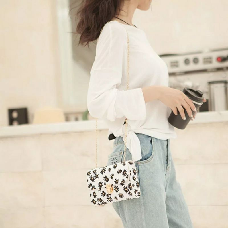 dem_sare / DS1088 - DAISYMIE  Tas Selempang Wanita Impor Bunga Daisy Flower Vintage