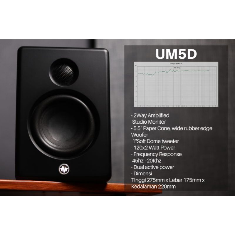 Speaker Flat Recording UM5D MKIII MK3 Original UM Audio Black Edition