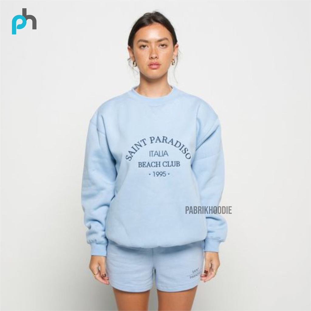 PABRIKHOODIE - JAKET BASIC SWEATER SAINT PARADISO M -XXL (SABLON) {PRIA &amp; WANITA}