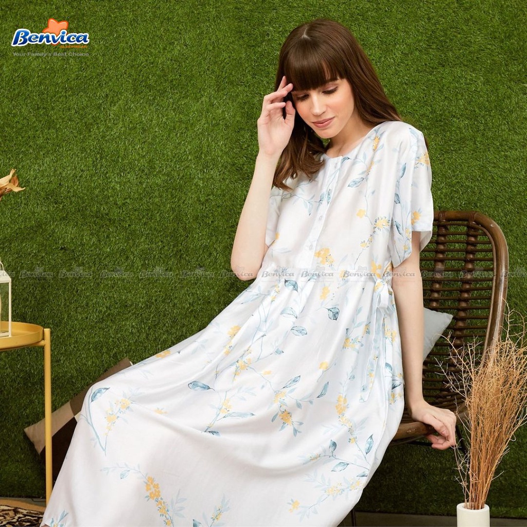 BAJU TIDUR DASTER TALI BUSUI KEKINIAN KATUN ORGANIK SILK  PREMIUM GREET