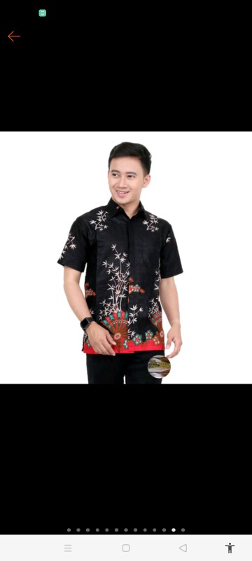 Bswart Batik Hrb026 Kenongo Hem Pendek Padi Pekalongan M L Xl Xxl Batik Pria Murah Modern Grosir