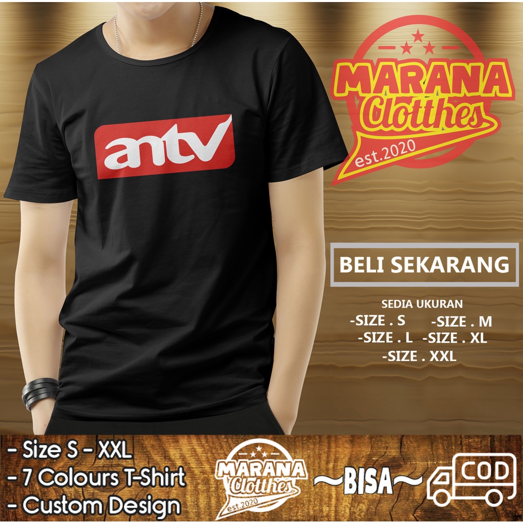 KAOS BAJU ANTV LOGO KAOS PERUSAHAAN TV