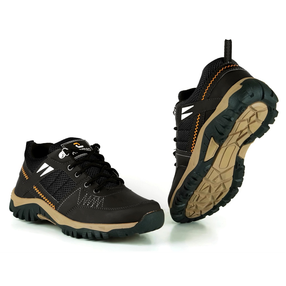 Khamzo Sepatu Sneakers Pria Outdoor Adventure D04 Original Import Kasual Kulit Terbaru-6