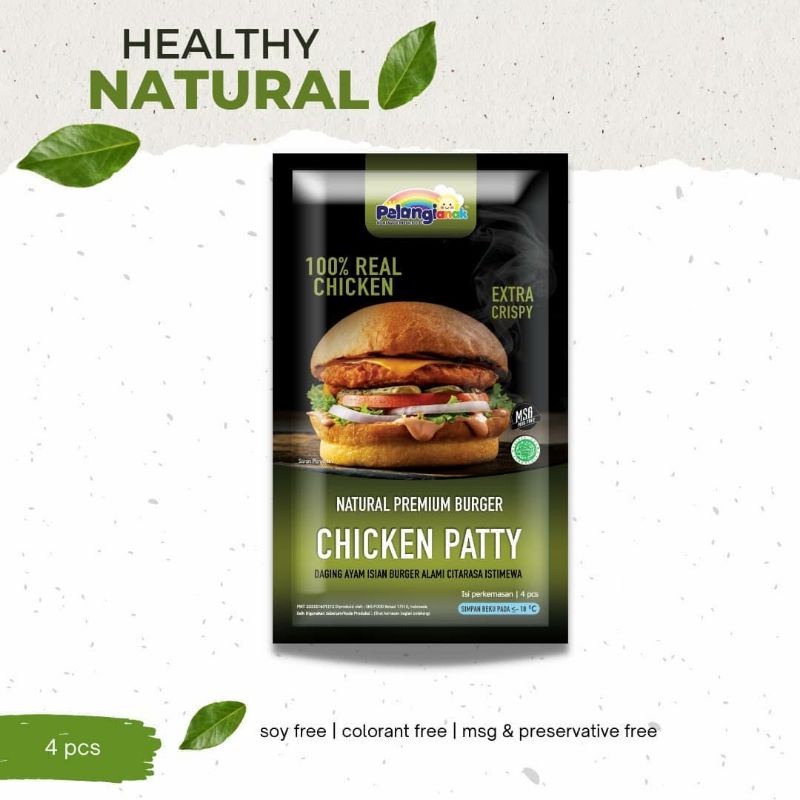 

Chicken Crispy Patty Burger PELANGI ANAK TANPA MSG TANPA PENGAWET