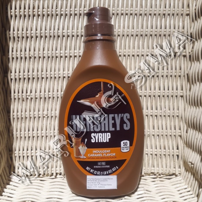 hershey's syrup indulgent caramel flavor - sirup rasa caramel 623 gram