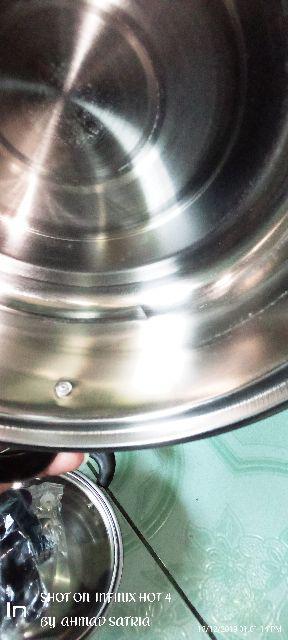 [disiniaja] [panci 5 Susun] Panci Beranak Stainless Steel Tutup Kaca Set Isi 5pcs