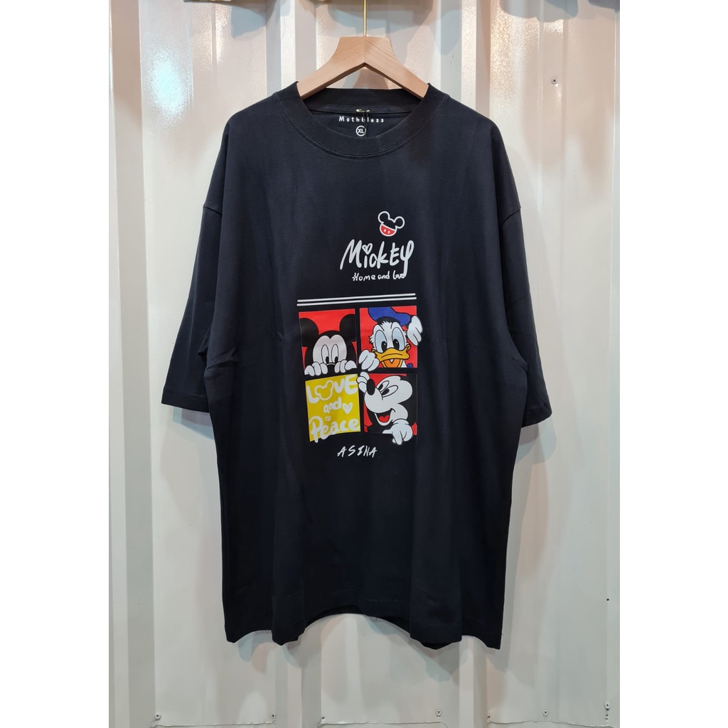 T-shirt oversize tangan 3/4