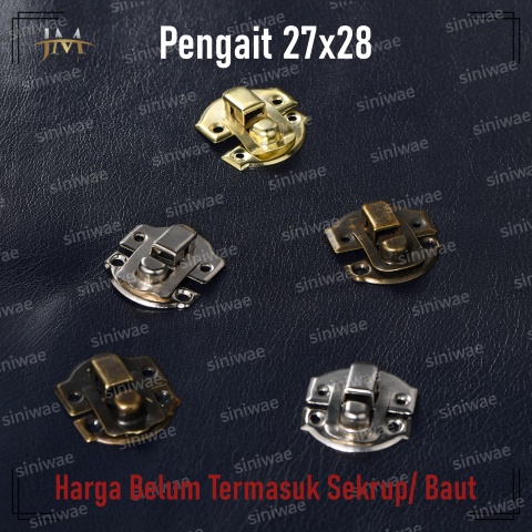 Kunci Pengait Box 27x28 mm Gembok Box Kuncian Kotak Mahar Seserahan Perhiasan Gold Silver Antik