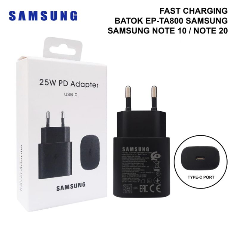 ADAPTOR BATOK CHARGER 25W USB C FAST CHARGING PD ADAPTOR CHARGER 25W S4MSUNG