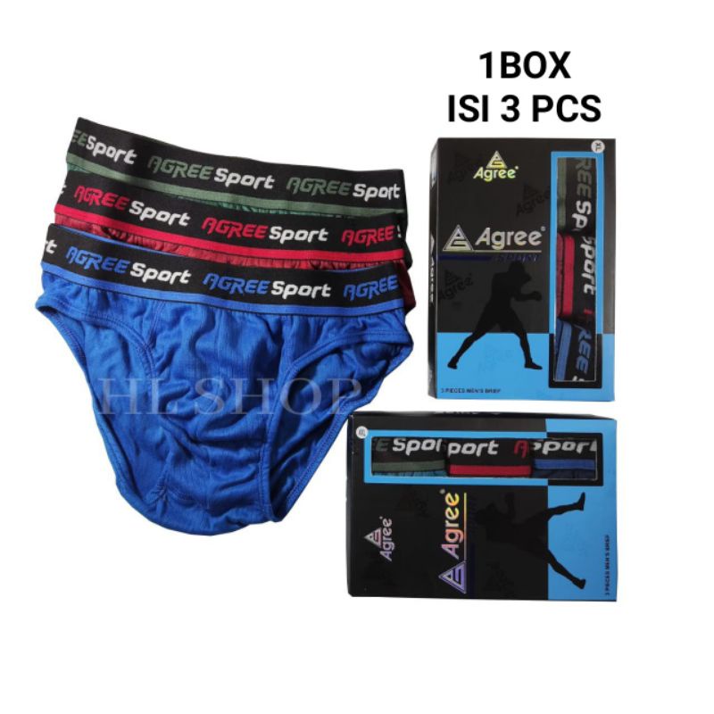 Celana Dalam Pria Agree Sport 2308 1Box isi 3pcs