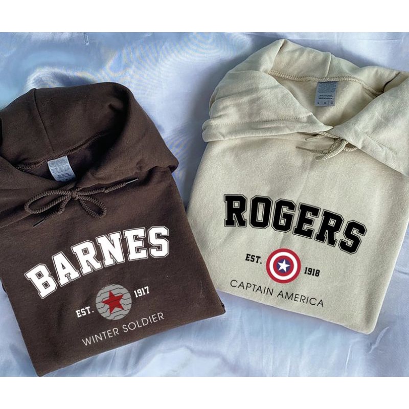 Hoodie BARNES 1917 Bigsize ( S - 6XL )  Sweatshirt Bucky Barnes Shirt Rogers Capatai America Winter Soldier Shirt T-Shirt Jumper Unisex Oversize