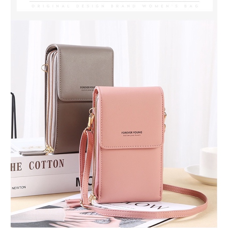 Tas Selempang Kulit Wanita Dompet Hp Touchscreen Slingbag Mini Bag Tas Cewek FY 9067