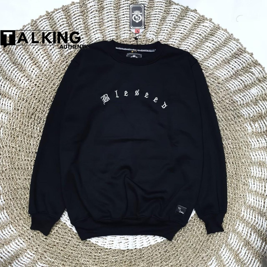 TALK Sweater Crewneck Sweatshirt Krunek Oblong Pria TR Bordir Higt Quality Premium Distro Original