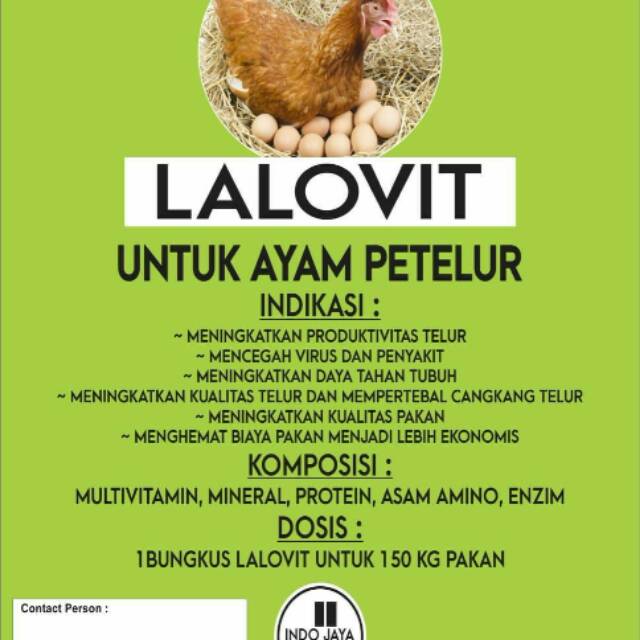 

Lalovit kemasan 800gram