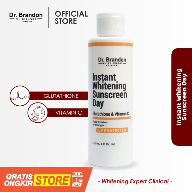 Dr. Brandon Instant Whitening Sunscreen Day (BPOM) (READY STOCK) Sale 7.7