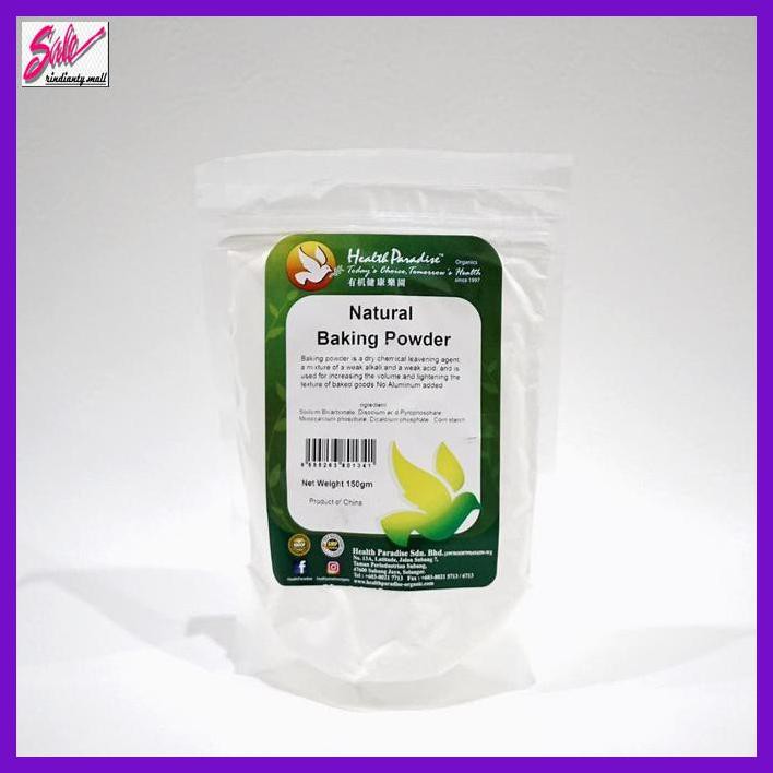 

DERPOWBAKING- HEALTH PARADISE BAKING POWDER 150GR -ASLIII.