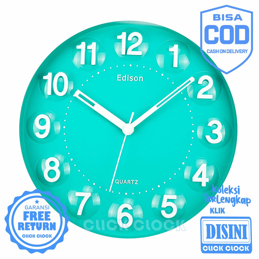 Jam Dinding Polos Bagus Edison EDW 292 T20 Wall Clock Dekorasi Rumah Minimalis