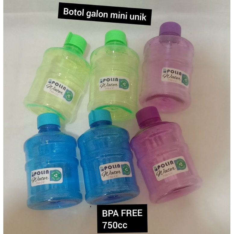 botol minum galon mini unik dan lucu 750cc BPA free