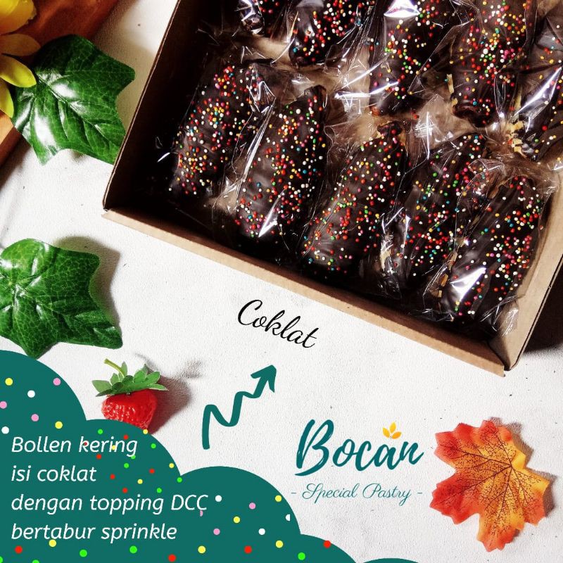 

Bolling kering(bolling) Bocan Isi Coklat Topping DCC bertabur sprinkle Boban Solo-Sragen