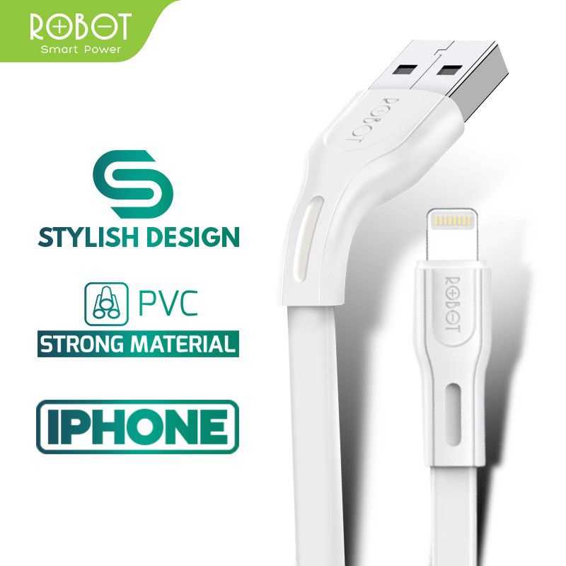 Robot RDL100s Kabel Data iPhone Lightning Data Cable Original