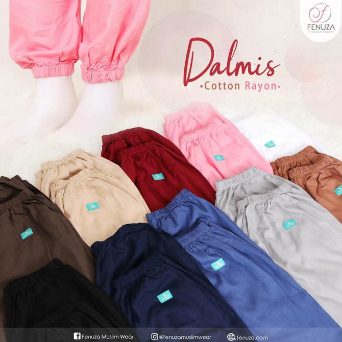 Terlaris Legging Wanita Dalmis Karet Celana Daleman Gamis Katun Rayon Fenuza