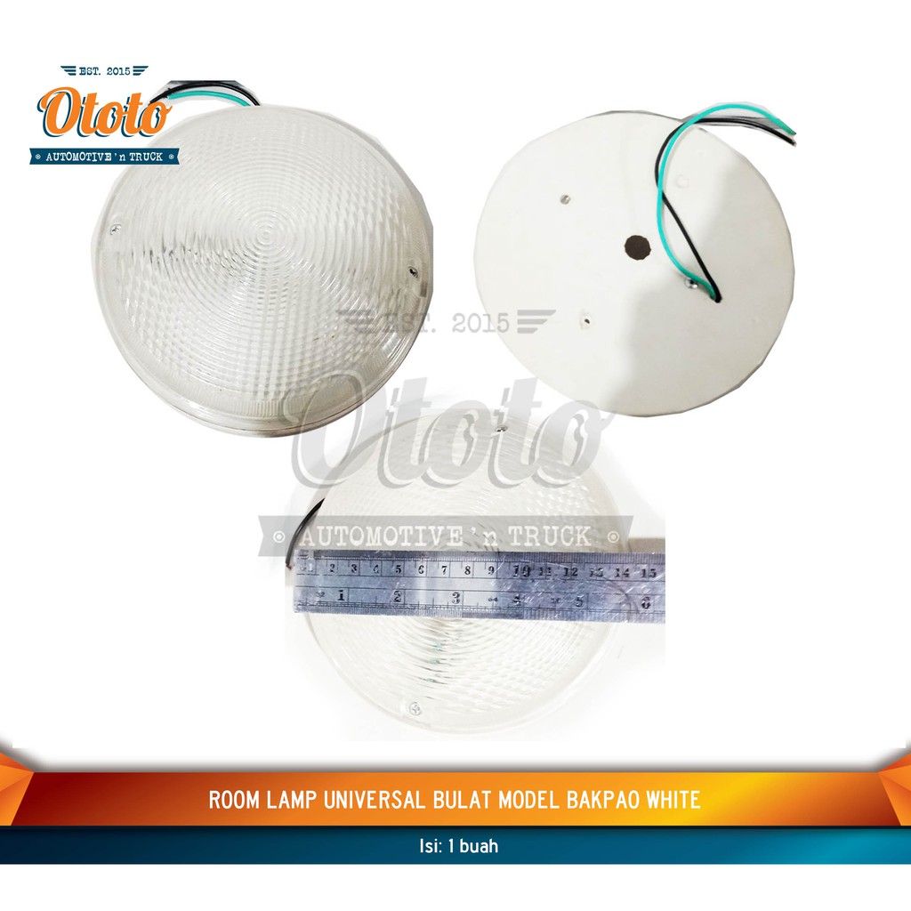 Room Lamp Universal bulat model Bakpao White - Lampu Ruangan Kabin