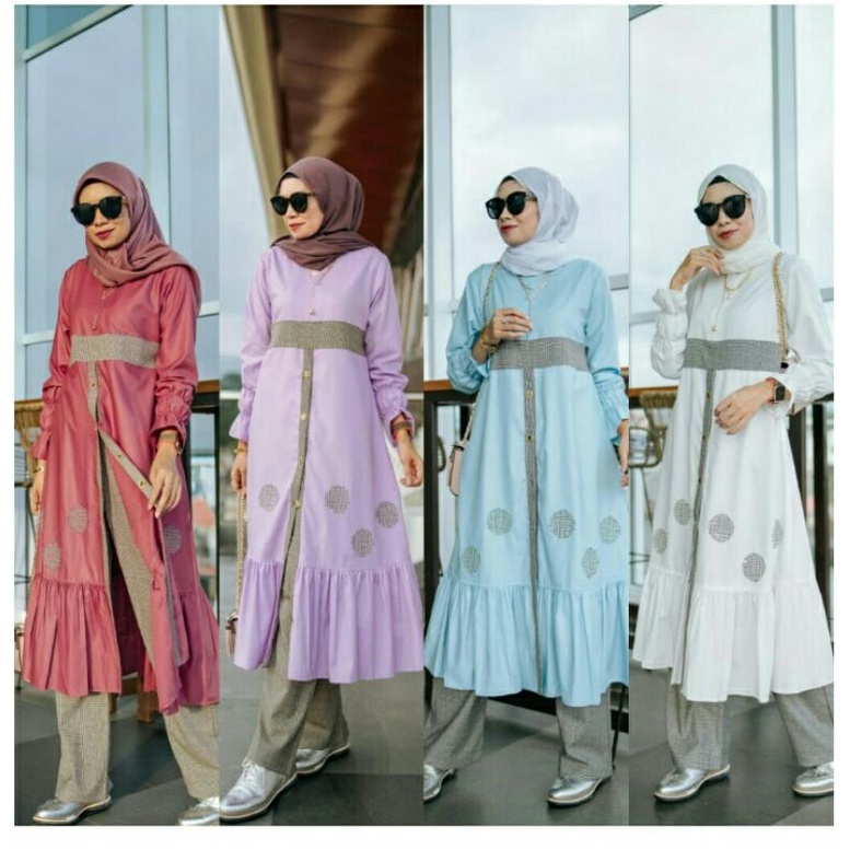 ready  jasmin set celana set tunik ori by dcl