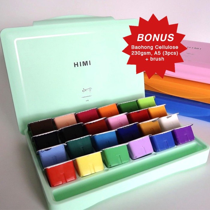 

(TERLARIS) HIMI MIYA Gouache 24 colour - Blue