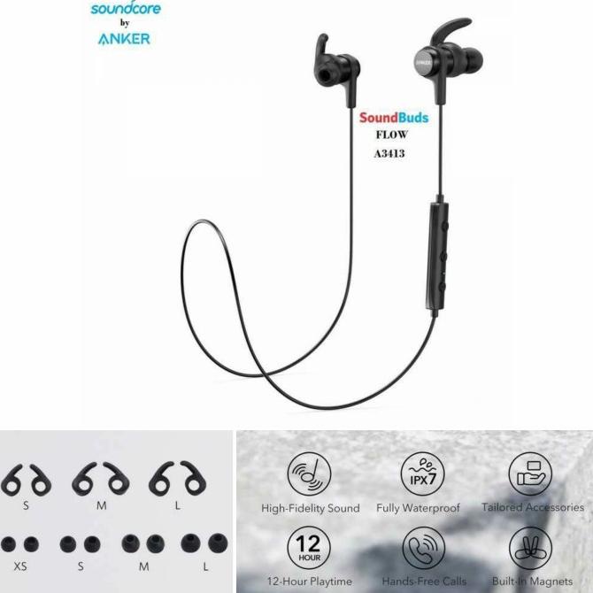 SOUNDCORE A3413 SoundBuds Flow Anker - Waterproof Bluetooth Earphone ary55 Ayo Order