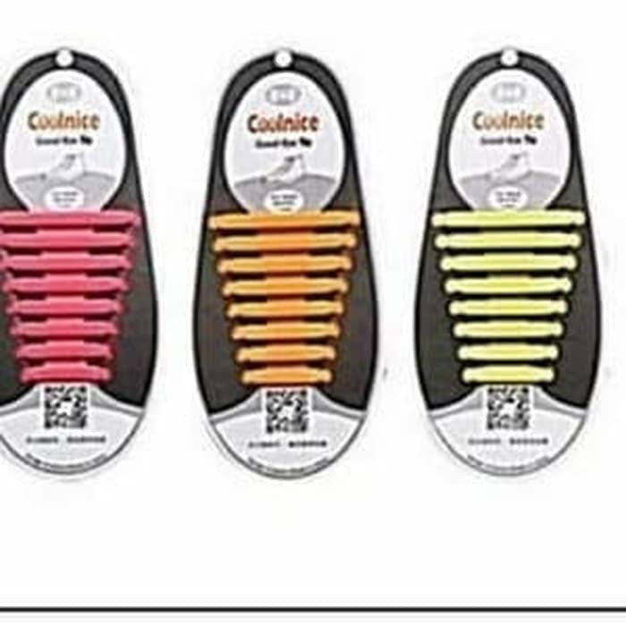 Premium COOLNICE Silikon Shoelace Tali Sepatu Silikon Premium