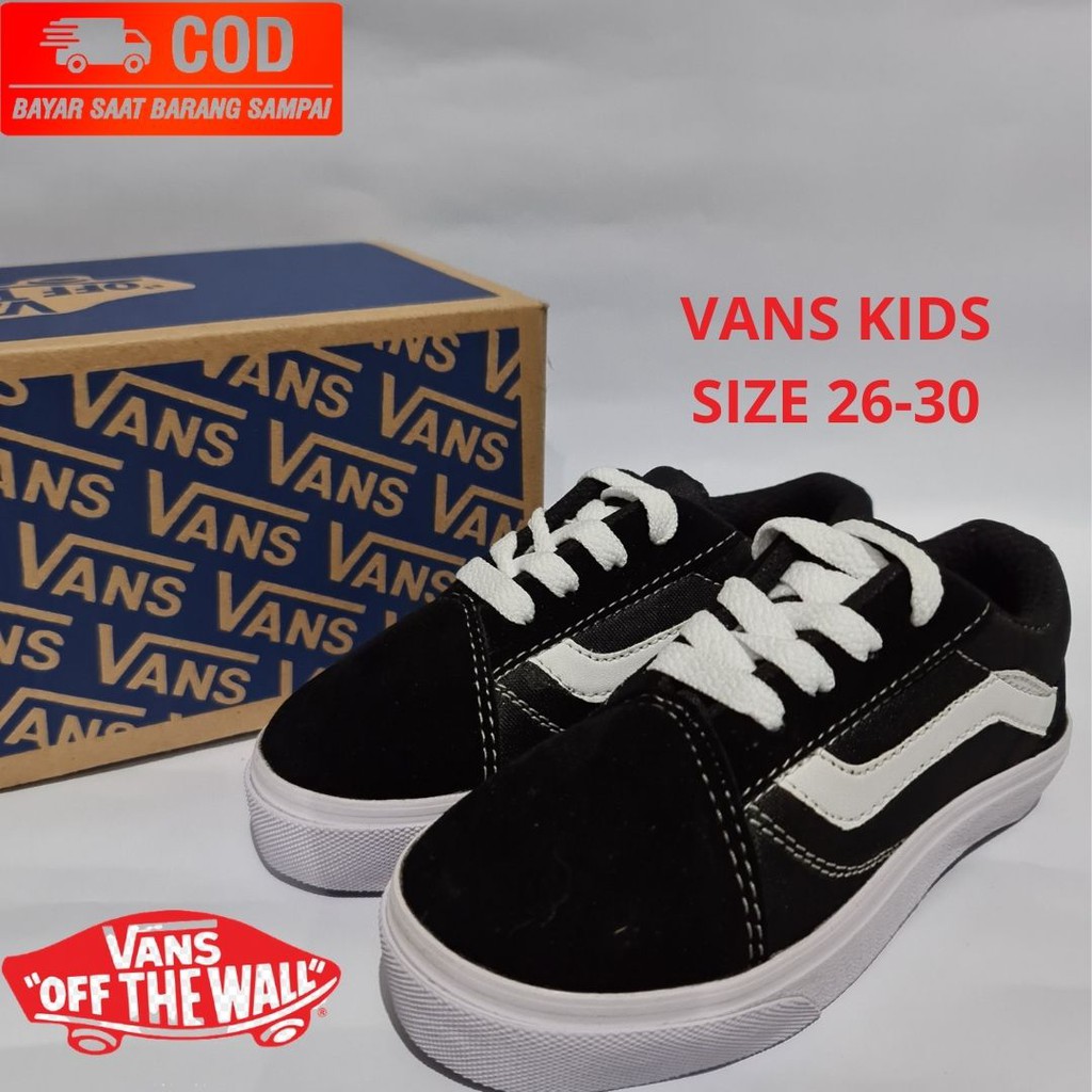 (BONUS KAOS KAKI) SEPATU VANS OLD SKOOL ANAK MODEL TALI/ SEPATU VANS BALITA / VANS ANAK SIZE 26-30