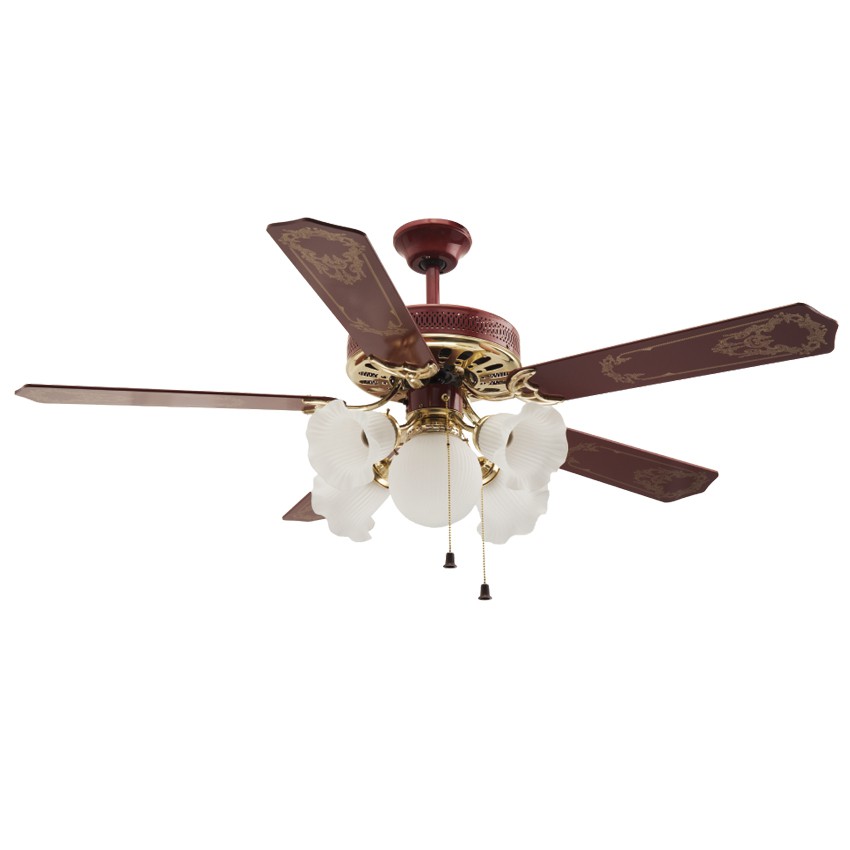 Kipas  Angin Plafon Uchida CF-111 Merah Dengan Lampu {murah....}