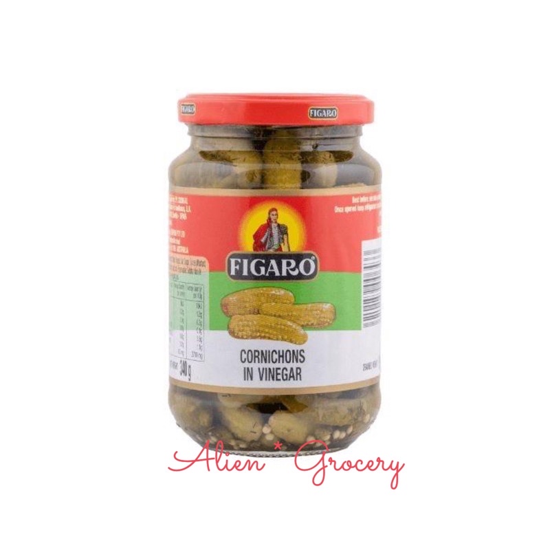 Figaro Cornichons In Vinegar Acar 340gr