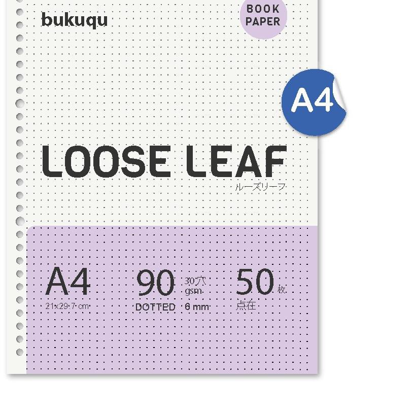 (kode-491) A4 Bookpaper Loose leaf - DOTTED by Bukuqu 