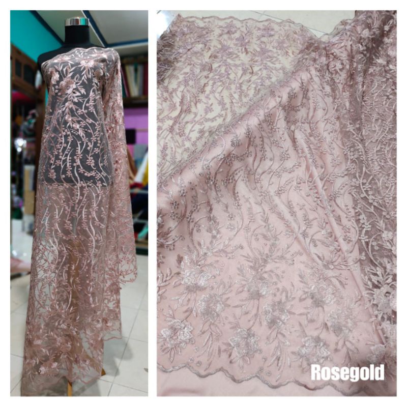 Brokat Tile mutiara Amanda, toko bahan kebaya,  seragaman kebaya, tile mutiara, bahan kebaya lamaran