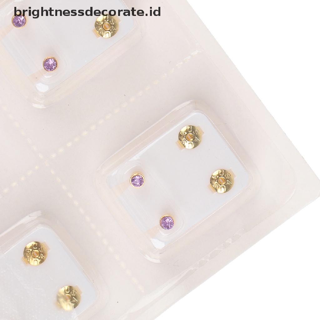 12 Pasang Anting Stud Medis Bahan Baja