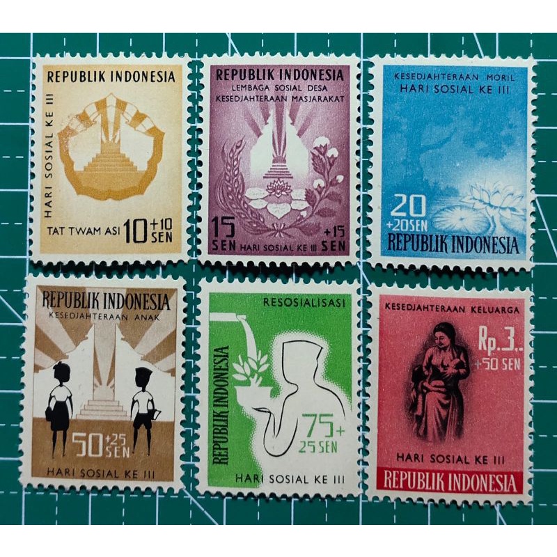 

Prangko Lawas RI Set Lengkap Hari Sosial ke 111 Thn 1960