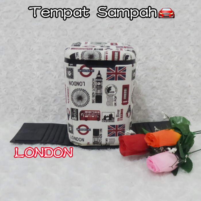 Tempat tong box kotak sampah mobil import London putih