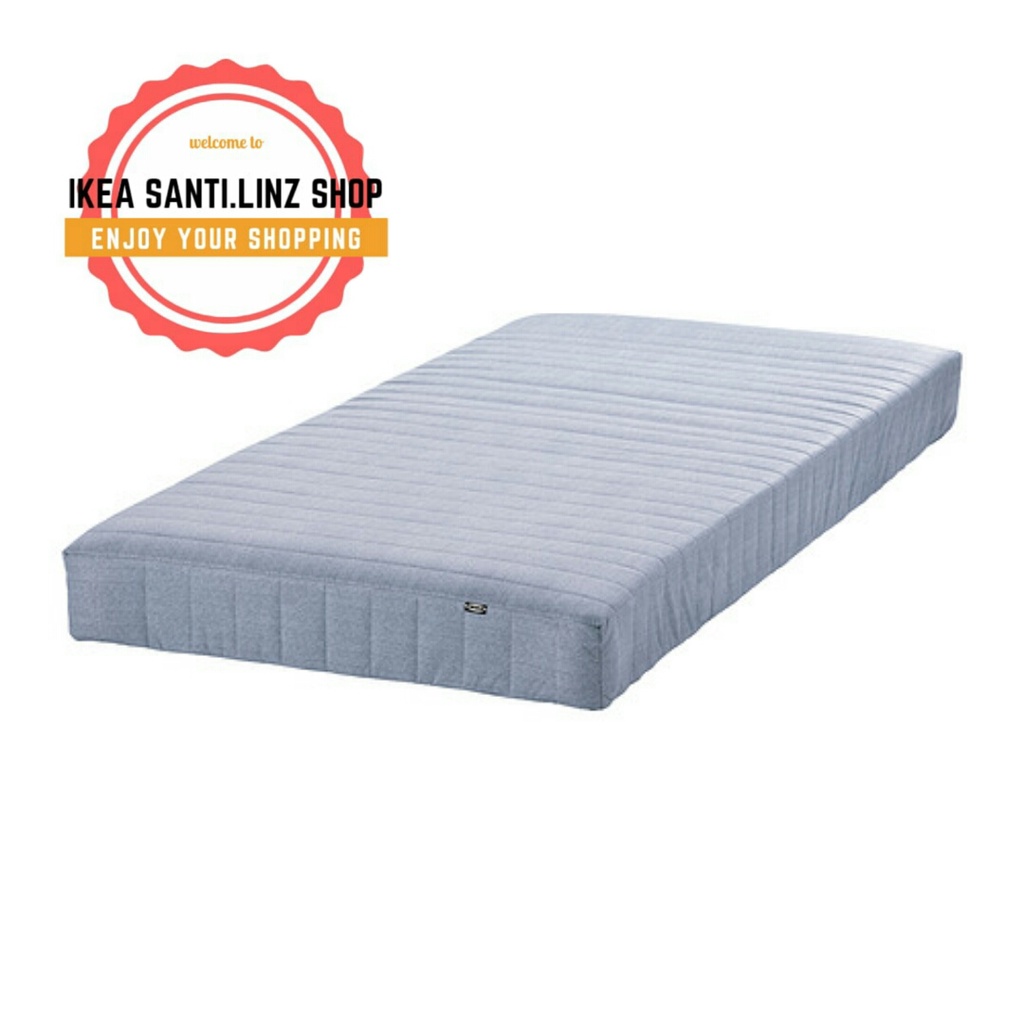 VADSO Kasur pegas, ekstra keras/biru muda, 90x200 cm