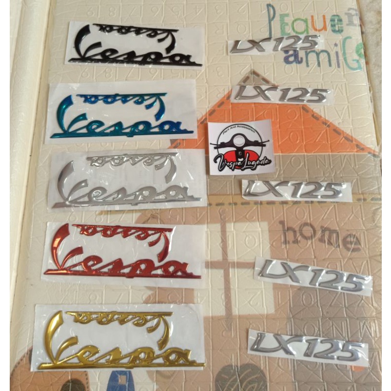 emblem body vespa lx 125
